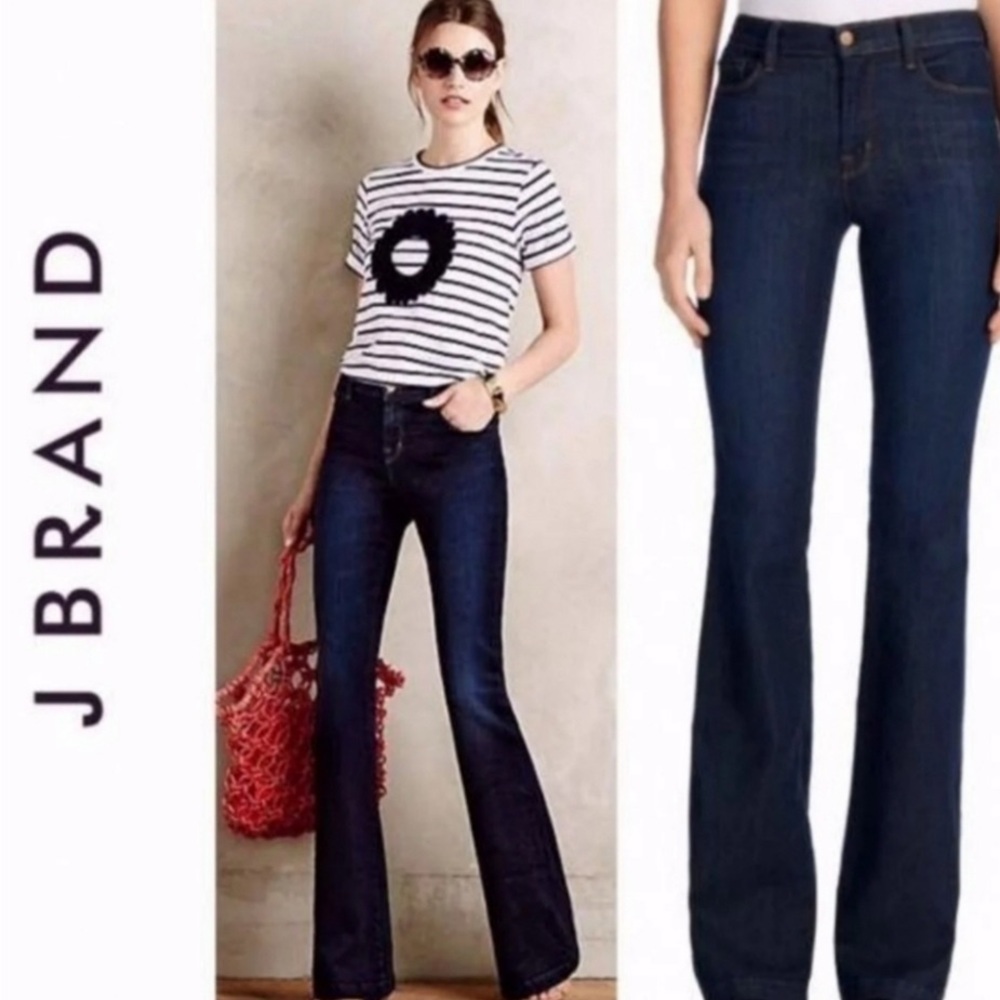J BRAND "Lovestory" wide leg flares  bell-bottoms trouser jeans color Pure 29x32